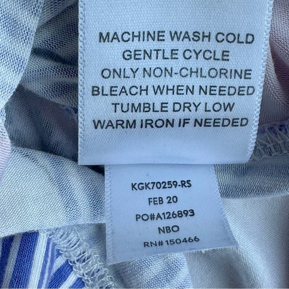 Rumi + Ryder Girls Maxi Dress Blue Stripe Floral Print Spaghetti Strap Size L - Picture 6 of 10